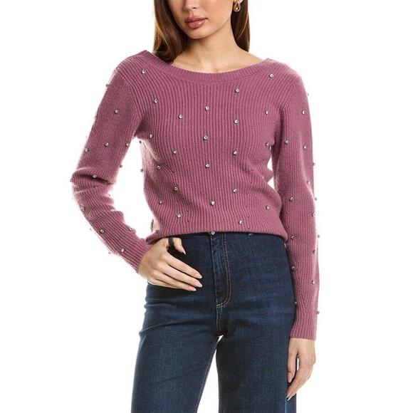Elie Tahari V-Wrap 100% Cashmere Sweater